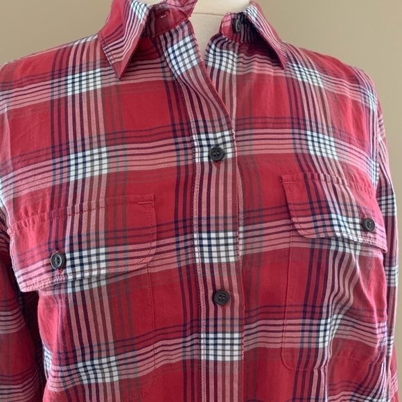 NWOT Madewell Plaid Red Button Down Shirt Small - Picture 2 of 6
